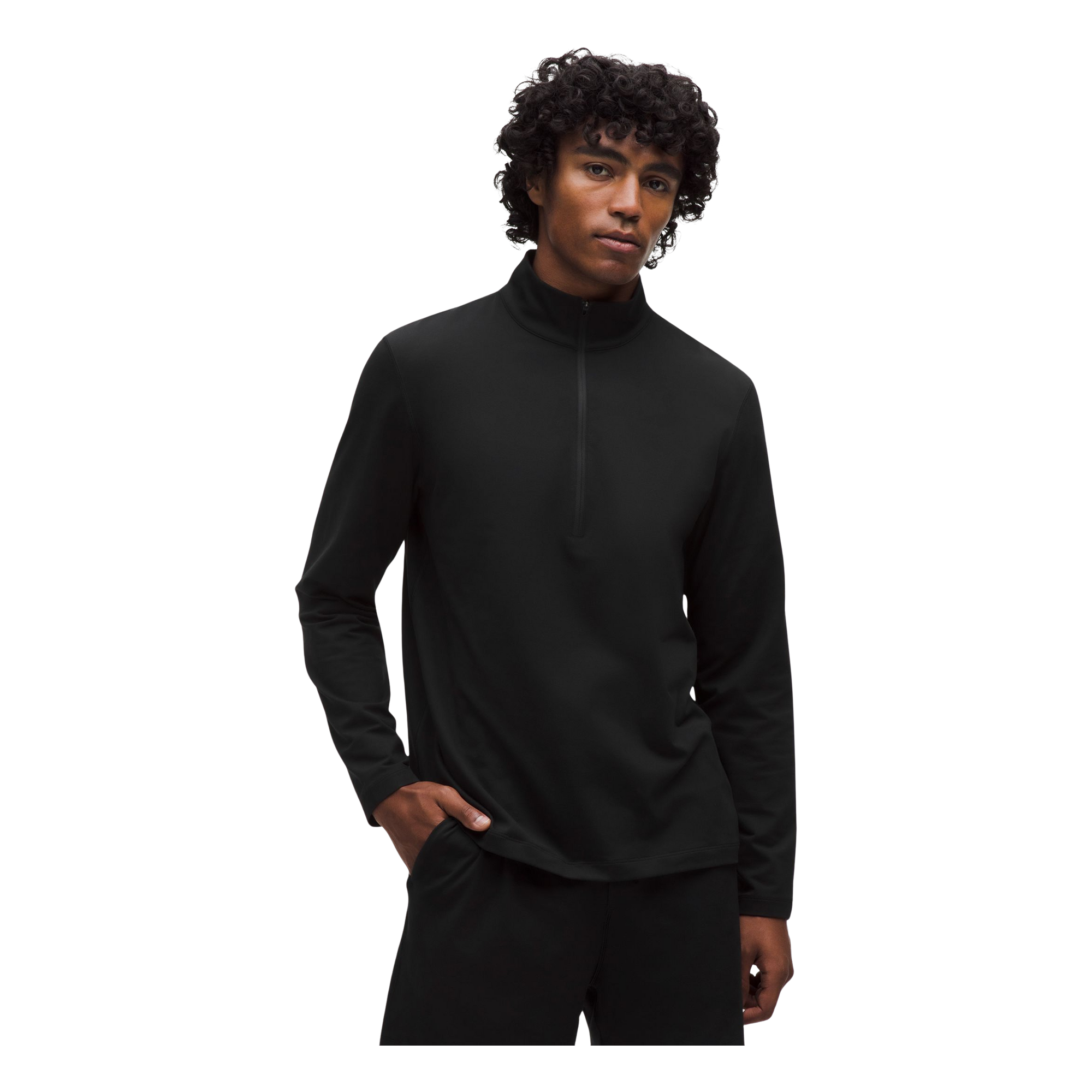 jerseyhalfzip.Black